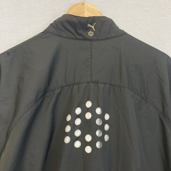 Puma Jacket Mens Size 2XL Black Lightweight Pullover Windbreaker Jacket Logo XXL - Picture 14 of 16